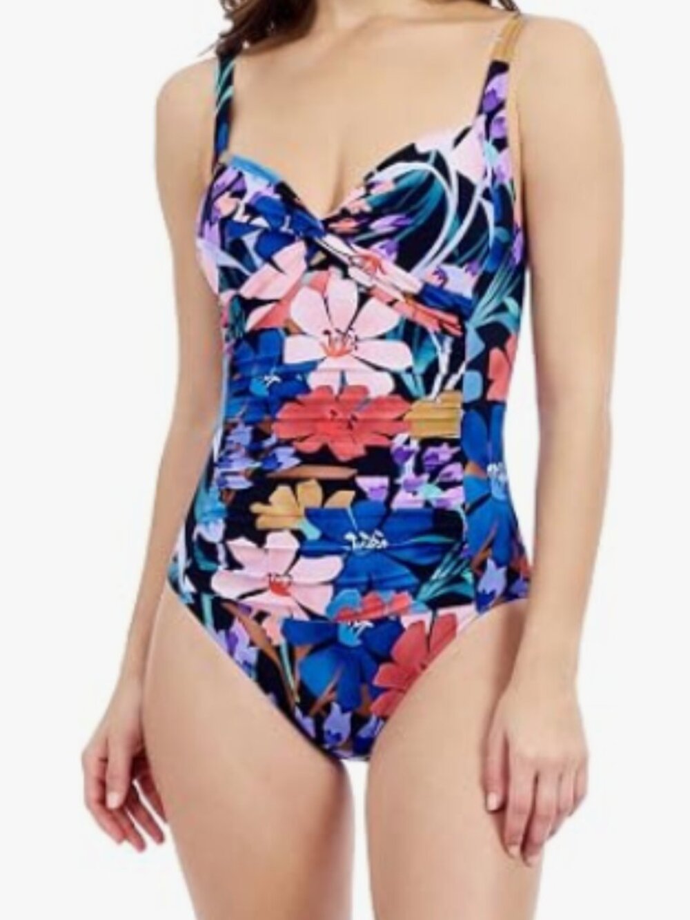 Profile by Gottex Melody Women's Multi-Color Sweetheart Twist Front Swimsuit US6